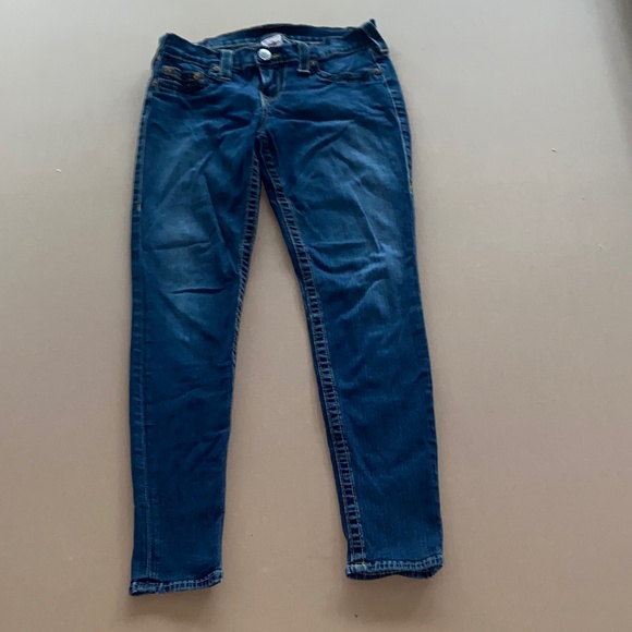 True Religion Casey Jeans Sz 28 Low Rise Skinny Denim Jeans - Picture 9 of 11